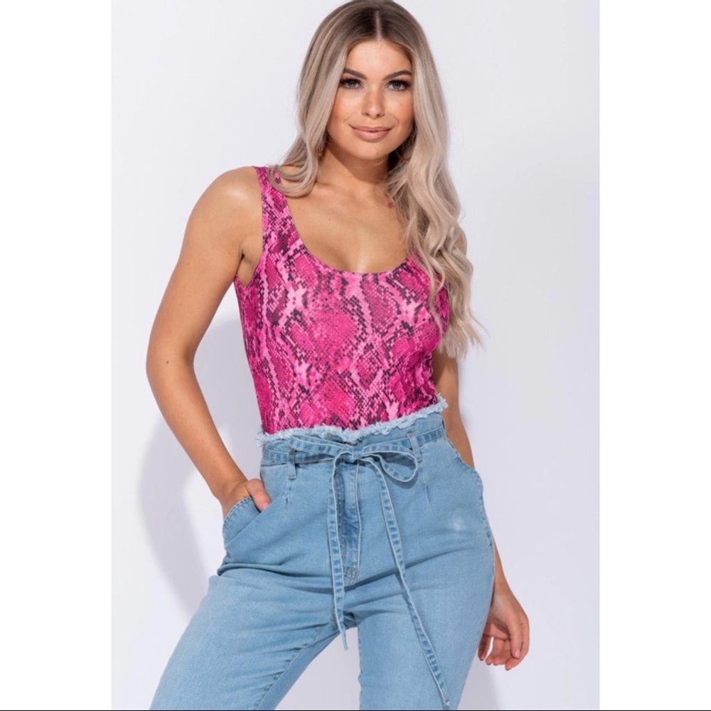 Snake Print Bodysuit NWT - Picture 4 of 7